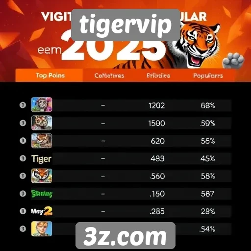 Comparativo de jogos populares no Tigervip em 2025